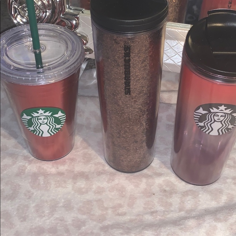 3 Starbucks cups